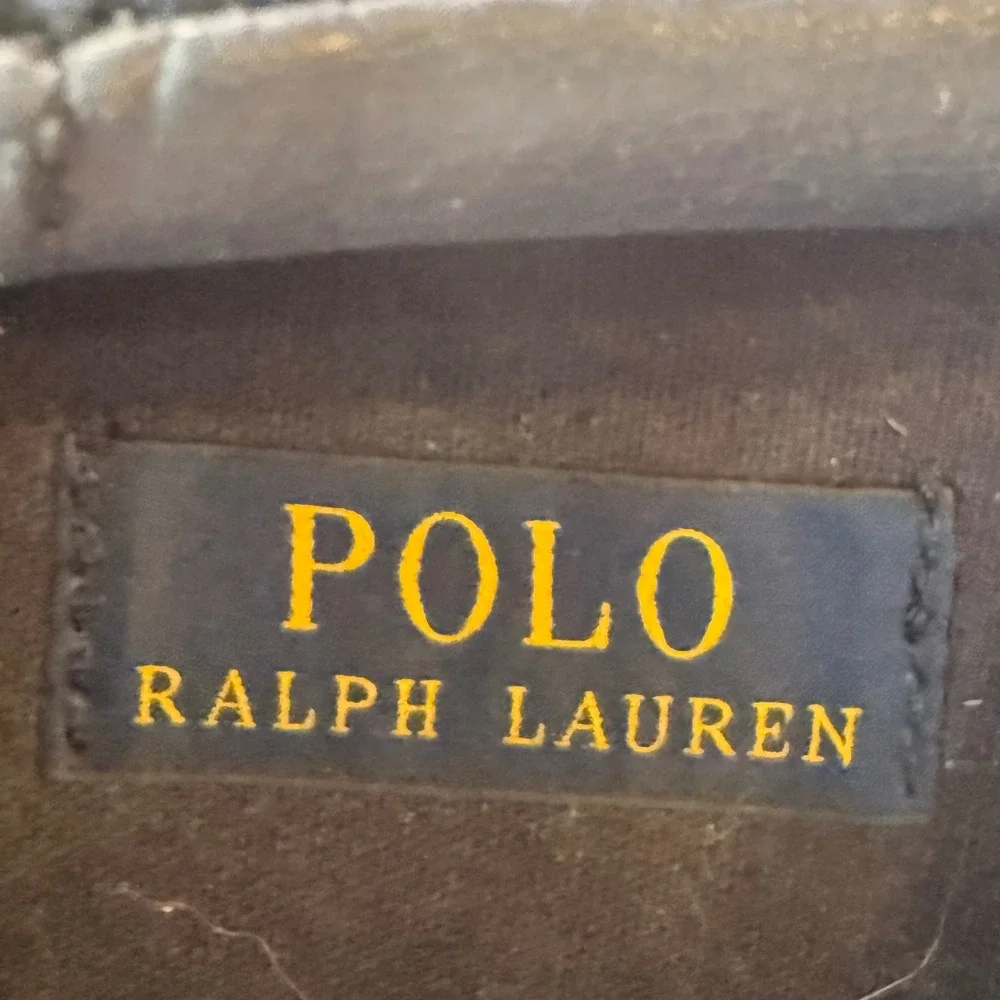 Polo Ralph‎ Lauren Vaughn Mens 10.5D Navy Wool Herringbone Suede Sneakers F17